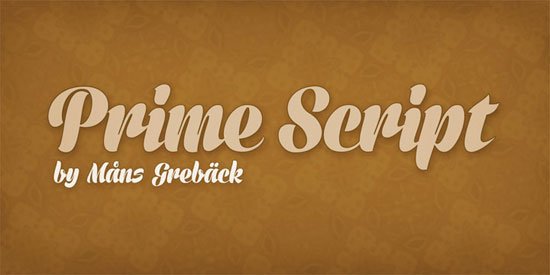 Prime Script 免费字体下载 - 设计达人网