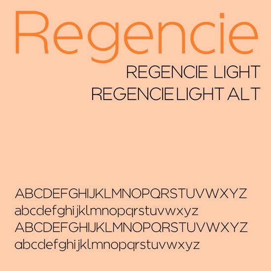 Regencie 免费字体下载 - 设计达人网