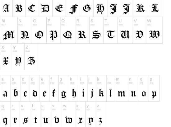 Manuskript Gothisch 免费字体下载 - 设计达人网