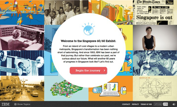 IBM SG 60/60 Exhibit Flat Website Design