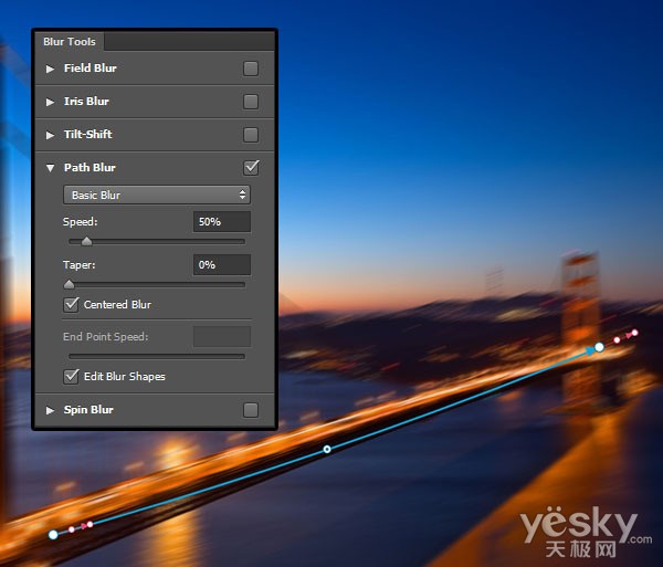 体验Photoshop CC 2014新增路径模糊滤镜_天极yesky软件频道