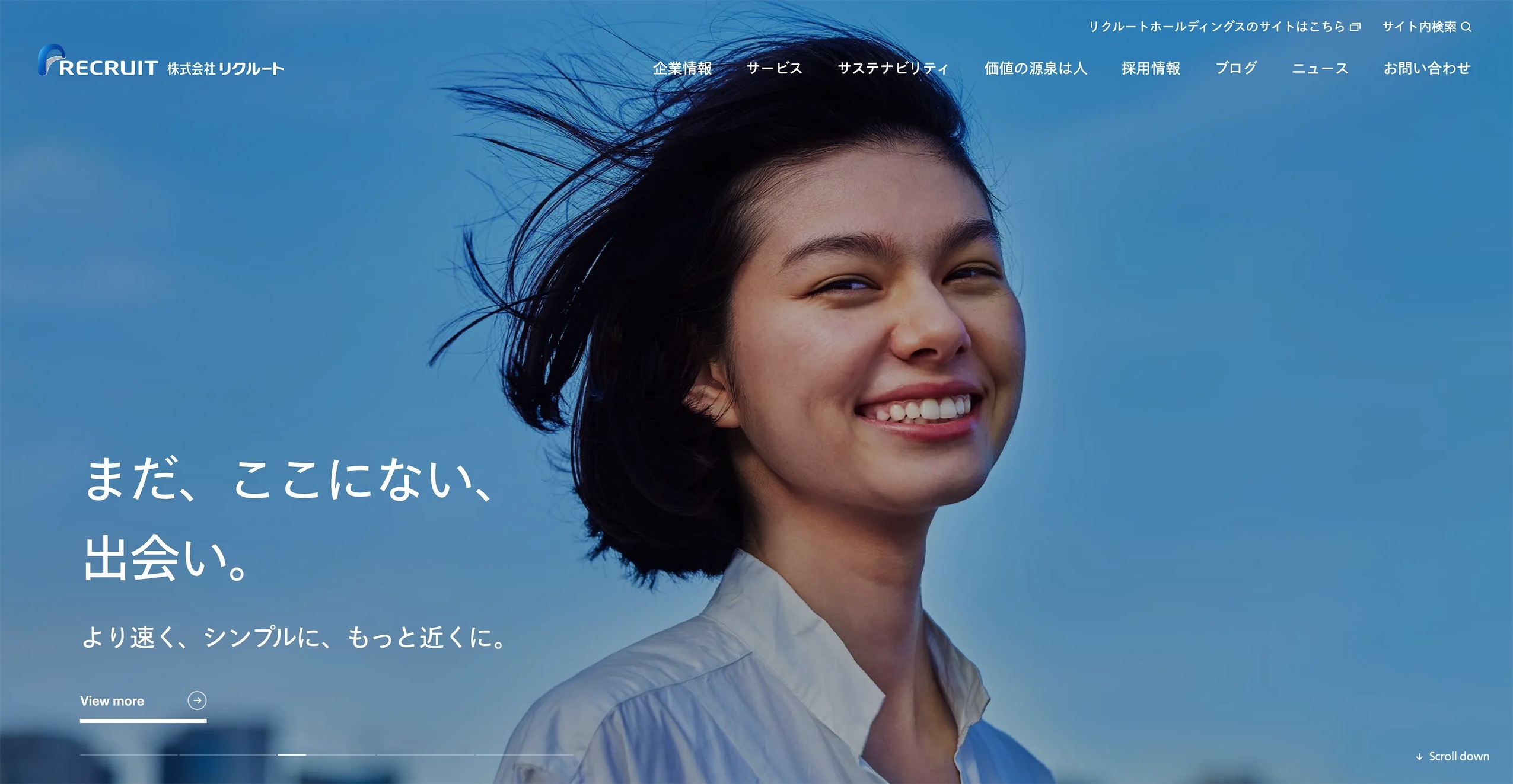 日本-recruit-人才软件服务解决方案网站酷站欣赏